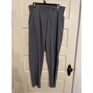 NWOT Aprance XXL Blue/Gray Loose Slacks Pants Elastic Waist Hip Pockets Wide Leg